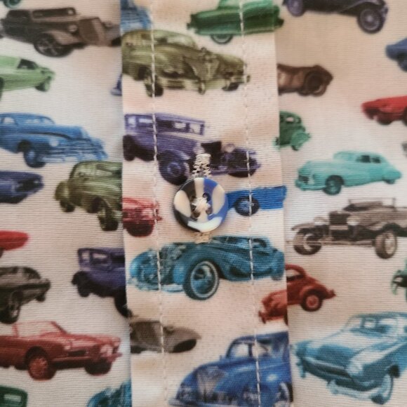 Thomson & Richards Classic Car Short Sleeve Button Down Shirt - Picture 1 of 5